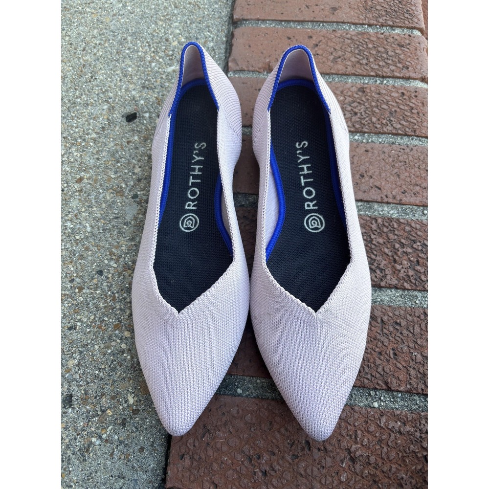 Rothy's The Point Shoes Womens Size 9.5 Purple Knit Pointed Toe Slip On Flat